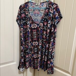 Show Me Your MuMu Colorful Floral Short Sleeve Top